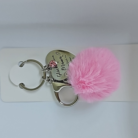 LOVE MOM Stainless Steel Silver Keychains Purse Charms - Picture 10 of 11